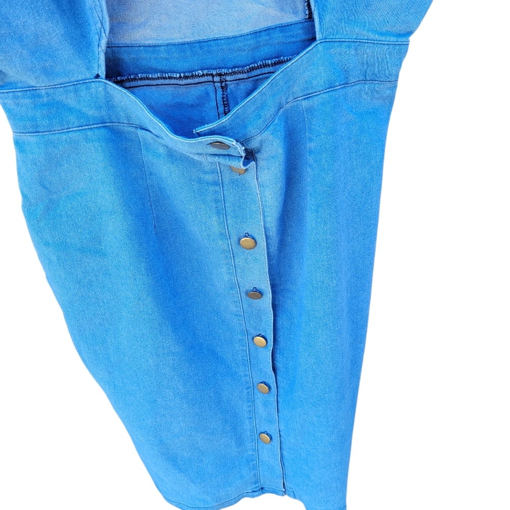 Blue Denim Dress Womens Size S - Picture 4 of 15